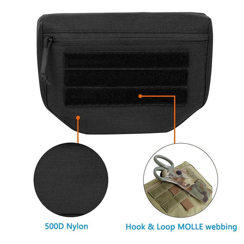 KRYDEX Tactical Dump Drop Pouch with Hook and Loop for JPC CPC AVS Vest Utility Tool Bag Airsoft Paintball (Upgrade Pouch -BK) - Image 5